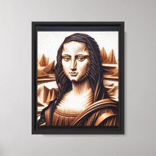 WALL ART Mona Lisa Portret / Schilderdoek Canvas Afdruk