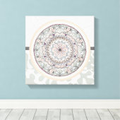 Wall Art Neutraal gekleurd medaillon Canvas Afdruk (Insitu (Houten vloer))