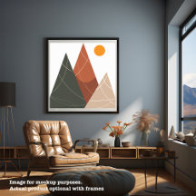 Wall Art Nordic Hills in het Day Poster