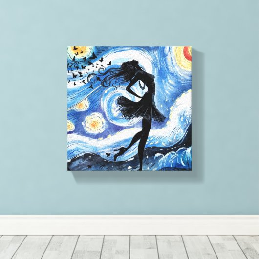 Wall Art olieverfschilderij Digitale print, eenzam Canvas Afdruk (Insitu (Houten vloer))