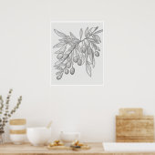 Wall Art olijfboom poster (Keuken)