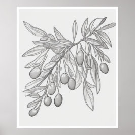Wall Art olijfboom poster