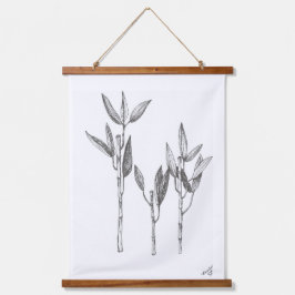 Wall Art, Originele Fine Art Inkt tekening van Bam Hangend Wandkleed