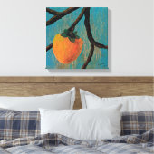 Wall Art Persimmon op de Branch Canvas Afdruk (Insitu (Slaapkamer))