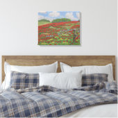 Wall Art Poppy Field Canvas Afdruk (Insitu (Slaapkamer))