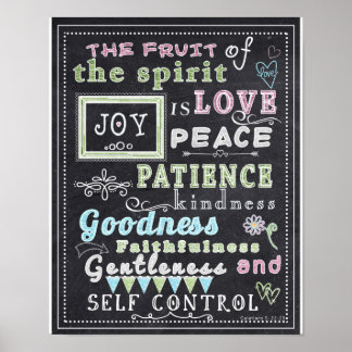 Wall Art Poster - Fruit of the Spirit, karton.