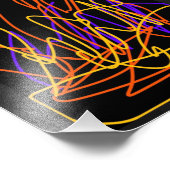 Wall art poster, origineel neon art design, kleur foto afdruk (Hoek)