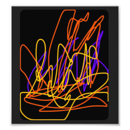 Wall art poster, origineel neon art design, kleur foto afdruk