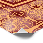 Wall Art Poster perzik en mauve (Hoek)