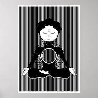 Wall Art Print, kalm, meditatie, minimalistische k Poster