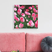 Wall Art roze tulpen Canvas Afdruk (Insitu (Woonkamer))