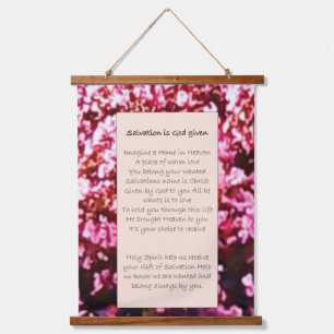 Wall Art Scroll: "Verlossing is God gegeven" Hangend Wandkleed