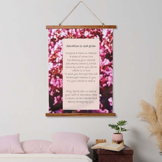 Wall Art Scroll: "Verlossing is God gegeven" Hangend Wandkleed (Slaapkamer)