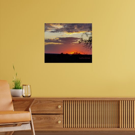 Wall Art Sunset Texas Hill Country Poster (Woonkamer 2)