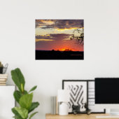 Wall Art Sunset Texas Hill Country Poster (Thuiskantoor)