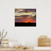 Wall Art Sunset Texas Hill Country Poster (Keuken)