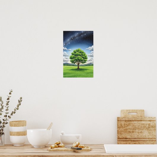 Wall art. The lonely tree Poster (Keuken)