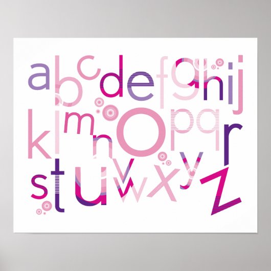 WALL ART:: TYPOGRAFIE - trendy alfabet 2 Poster (Voorkant)