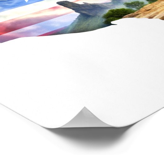 Wall Art USA Kaart Poster (Hoek)