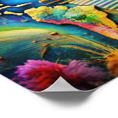 Wall Art Water Color Pharoah Gezicht op Wereldkaar Poster (Hoek)