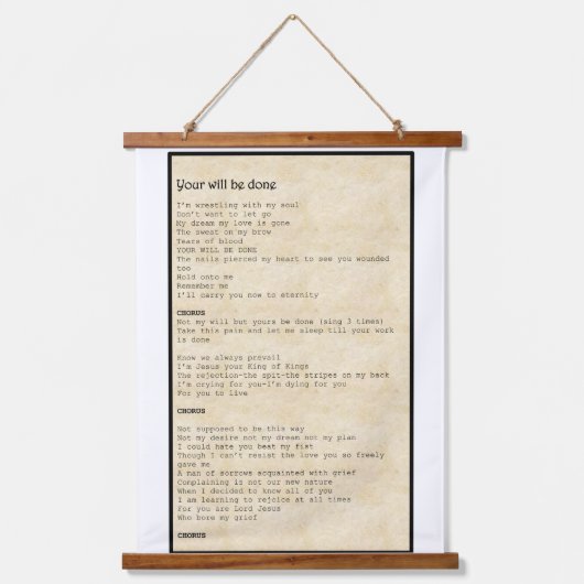 Wall art - Your will be done Hangend Wandkleed (Voorkant)