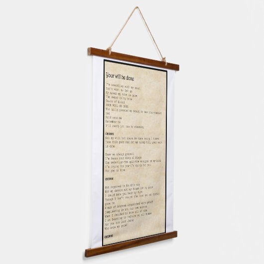 Wall art - Your will be done  Hangend Wandkleed (Gebogen)
