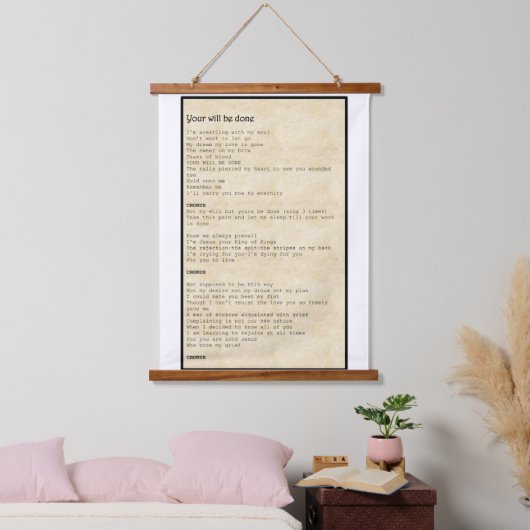 Wall art - Your will be done  Hangend Wandkleed (Slaapkamer)