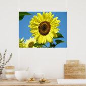Wall Art zonnebloemen Kunst Print Blue Sky Canvas (Keuken)