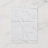 Wall Brick Pattern Bruin Monogram Visitekaartje (Achterkant)