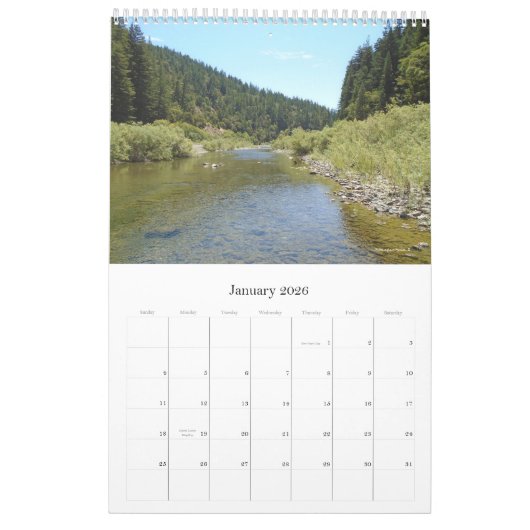 Wall Calendar 2026 Richardson Grove - Single Sheet Kalender (Jan 2026)