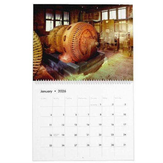 Wall Calendar Industrial Grunge Kalender (Jan 2026)