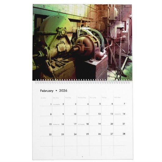 Wall Calendar Industrial Grunge Kalender (Feb 2026)