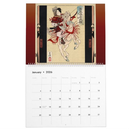 Wall Calendar Ukiyo-e Japanse Masterstukken Kalender (Jan 2026)