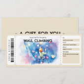 Wall Climbing Gift Certificate Kaart (Voorkant / Achterkant)
