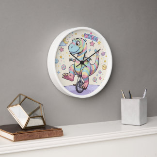 Wall Clock, 10" Round Natural Wood Frame