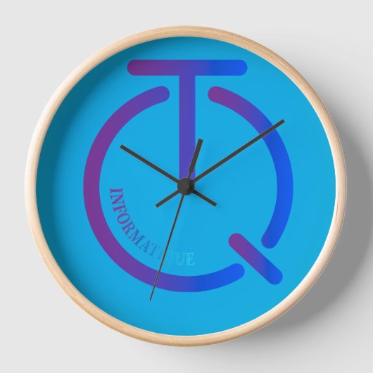 Wall Clock, 10" Round Natural Wood Frame (Voorkant)