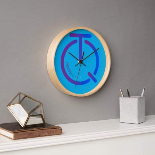Wall Clock, 10" Round Natural Wood Frame (Kantoor)