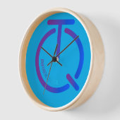 Wall Clock, 10" Round Natural Wood Frame (Hoek)