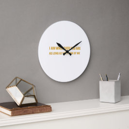 Wall Clock, 10" Round Natural Wood Frame Grote Klok