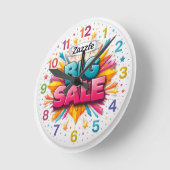 Wall Clock, 8" Round Acrylic Ronde Klok (Hoek)
