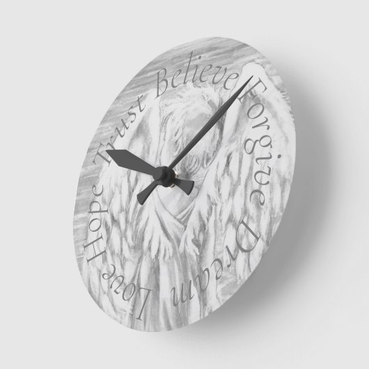wall clock angel ronde klok (Hoek)