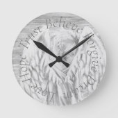 wall clock angel ronde klok (Voorkant)