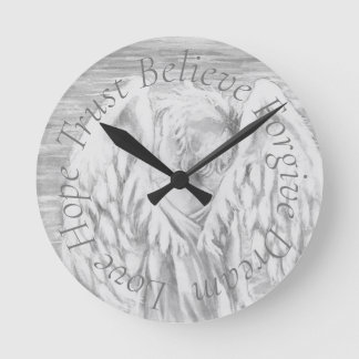wall clock angel ronde klok