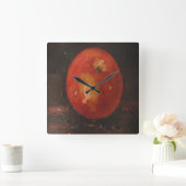 Wall Clock Ann Hayes Painting Apple Vierkante Klok (Huis)