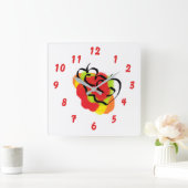 Wall Clock : Apple Fresh Vierkante Klok (Huis)