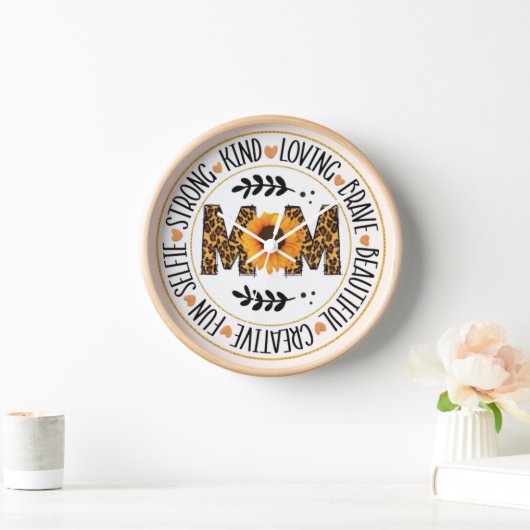 Wall clock as a gift for mum on her day (Huis)