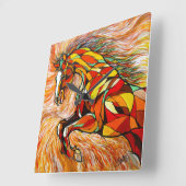 Wall Clock Beautiful Horse Vierkante Klok (Hoek)