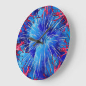 Wall Clock Blue expression Grote Klok (Hoek)