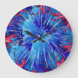 Wall Clock Blue expression Grote Klok