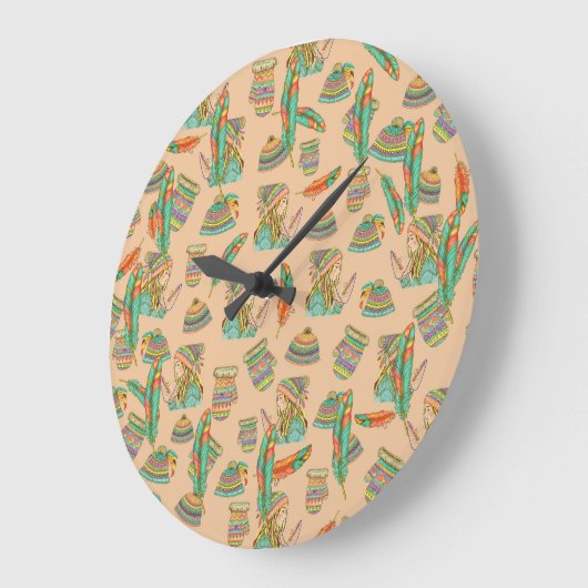 Wall Clock Boho Pet Girl Grote Klok (Hoek)